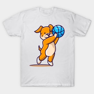 Dogs and basketball T-Shirt